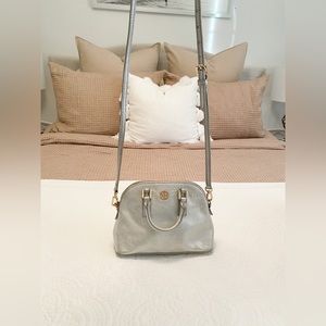 Tory Burch metallic and gold crossbody with adjustable/removable strap